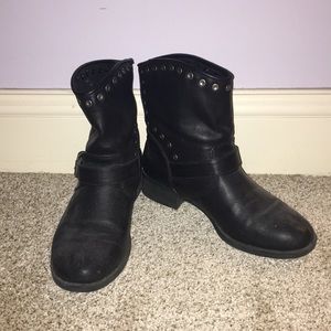 Studded Black Ankle Boots